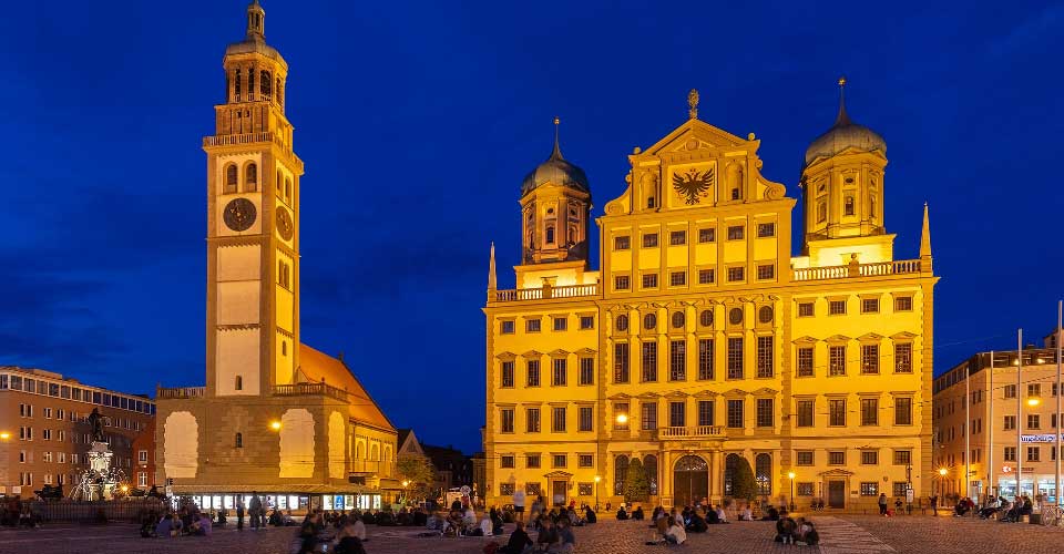 Augsburg Innenstadt mit Rathaus